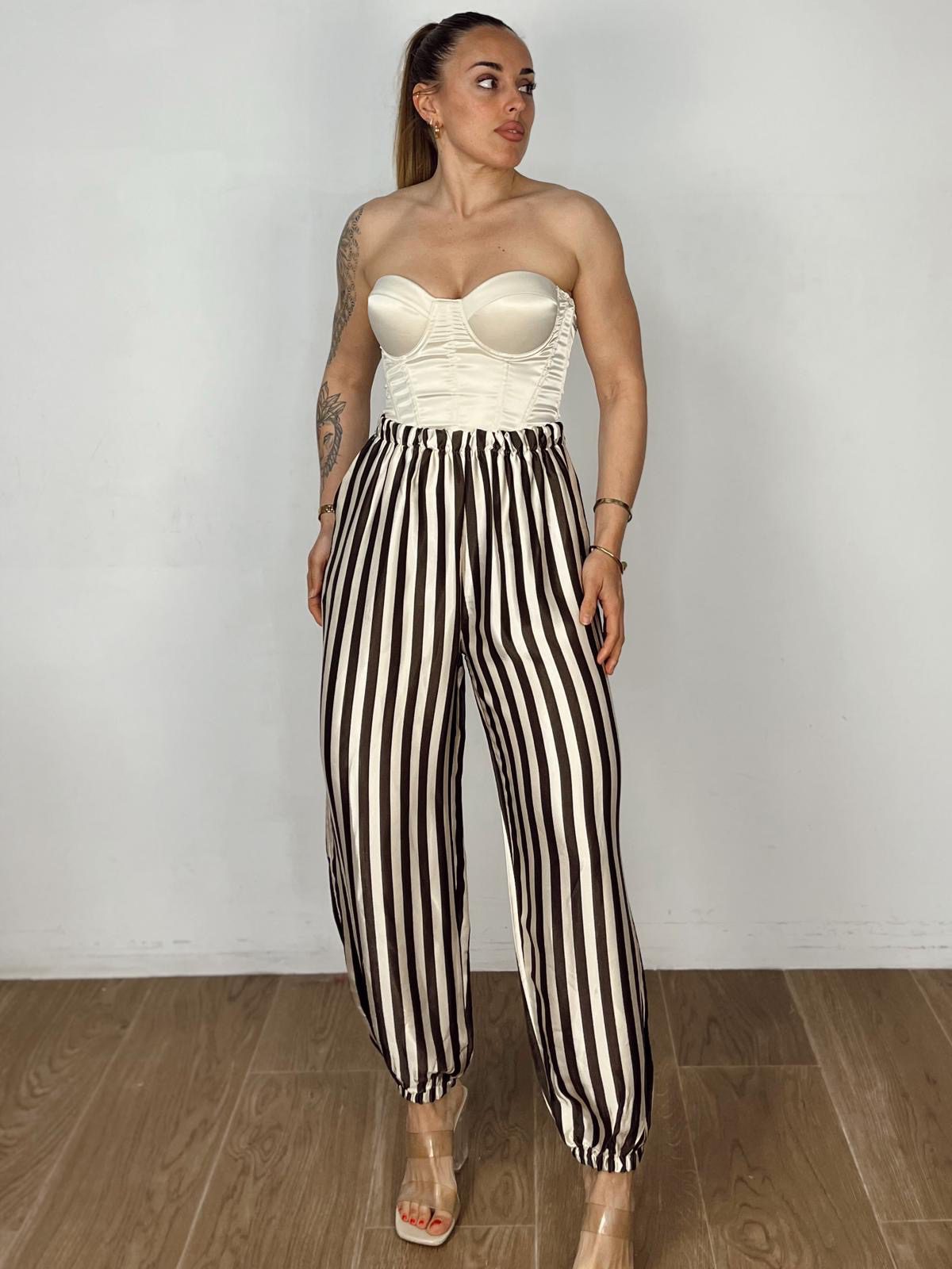 Pantalón Satén Rayas