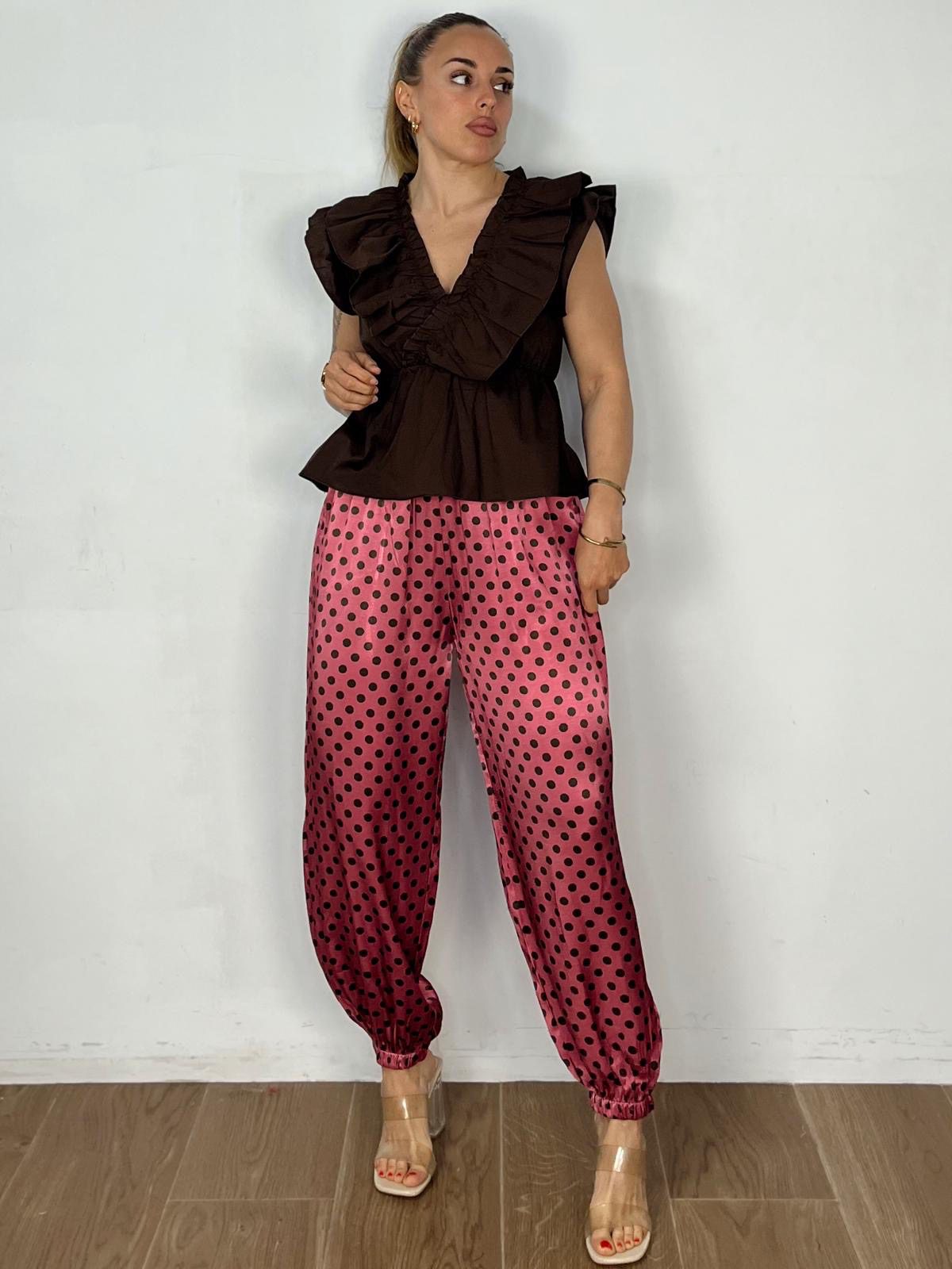 Pantalón Satén  Lunar